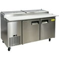 thumbnail image 2 of NSF 71 in. Refrigerated Food Prep Table 17 Cu.Ft. Pizza Pre Table, Stainless Steel Salad Table Commercial Refrigerator, 2 of 10