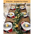 thumbnail image 4 of 13 Inch Round Placemats Set of 6, Black Red Non Slip Heat Insulation PP Table Mats, White Circle Geometric Abstract Texture Washable Place Mats for Kitchen Dining Party Table Decor, 4 of 7