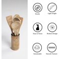 thumbnail image 6 of The Art Box 6 inch Black Wooden Utensil Holder Fork Turner Spoon Spatula Holder for Kitchen Mango Wood Utensils Countertop Holder Home Kitchen Decor Organizer Tool, 6 of 6