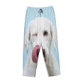 thumbnail image 4 of Naloa Puppy Licks Nose Print Women’s Ultra-Soft Comfy Pajama Lounge Pants with Pockets & Drawstring, 4 of 8