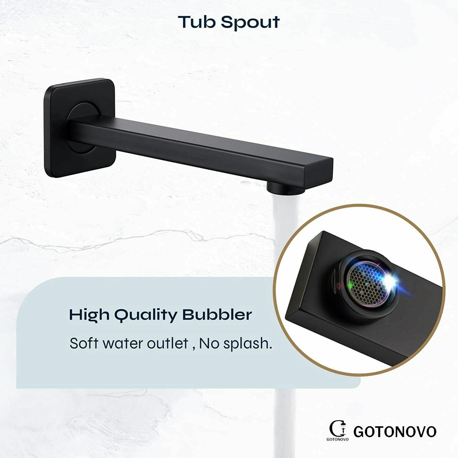 Zovajonia Matte Black Shower System 12 Inches Shower Faucet Set, Rain Shower Head with Handheld Spray Bathroom Wall Mount Shower Fixtures with Tub Spout