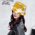 thumbnail image 4 of Sombreros De Cubo De Felpa Con Estampado De Vaca Para Otoño E Invierno, Sombrero Cálido Para Exteriores Con Cuerda Ajustable, Sombrero De Pescador Unisex Para Lavabo Monstrate AP006287-01, 4 of 5