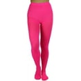 thumbnail image 4 of ToBeInStyle Women's Opaque Solid Color Nylon Tights Pantyhose Hosiery - Neon Pink - One Size, 4 of 7