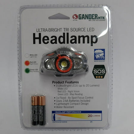 Gander Mountain Ultra-bright Tri Source LED Headlamp (Best Hunting Headlamp 2019)