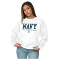 thumbnail image 4 of US Navy Logo Team Strength Value Unisex Plus Fleece Graphic Sweatshirt Brisco Brands 2X, 4 of 5