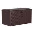 thumbnail image 7 of 73 Gallon Brown Resin Deck Storage Box, Lockable Weatherproof Blow-Molded, 480LBS Bench, Tool-Free Assembly, Brown, 7 of 7