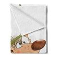 thumbnail image 2 of Hedgehog Soft Flannel Fleece Throw Blanket, Naked Small Animal Cartoon Soft Color Scheme Wildlife Nature Humor Image, Cozy Plush for Indoor and Outdoor Use, 50" x 70", Tan Brown Green, by Ambesonne, 2 of 5