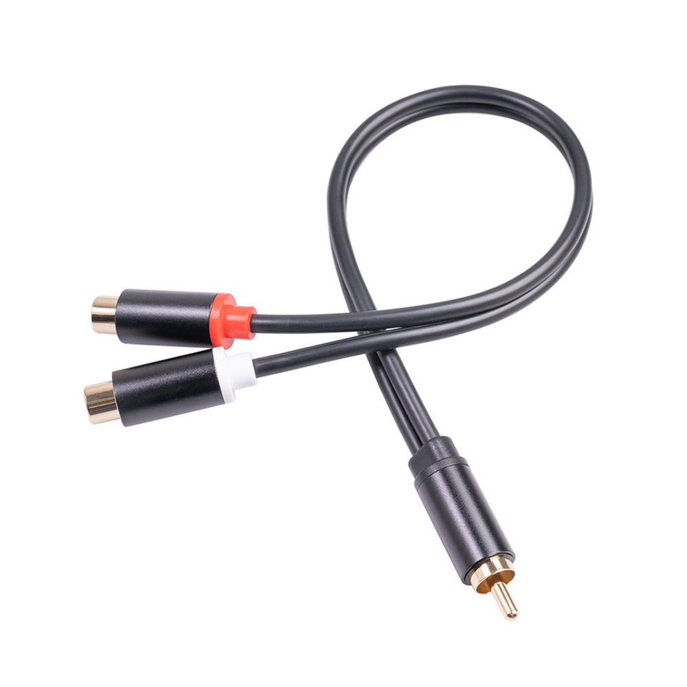 ammoon Audio Cable,Cable Plated To 2 Female 2 Female Stereo 1 Male To Audio Cable Y-adapter Splitter Cable Rca Audio Y-adapter Male To 2 Cable Rca Stereo O Cable Rca O Y-adapter Qisuo Eryue - image 4 of 6