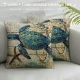 thumbnail image 3 of Chilfamy Mediterranean Nautical Outdoor Throw Pillow Covers Beach Coastal Sea Turtle Octopus Whale Seahorse Cushion Cases Decorative Summer Ocean Decor for Couch Patio Furniture  White, 3 of 5