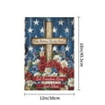 thumbnail image 4 of AMHNF One Nation Under God Let Freedom Ring Linen Garden Flag 12x18 inch, Memorial Day Independence Day Yard Flag for Spring Summer Home Outdoor Garden Decoration, 4 of 5