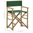 thumbnail image 4 of vidaXL Chaises de Réalisateur Pliantes 2 Pcs Bambou Vert et Tissu, 4 of 5