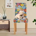 thumbnail image 4 of Yayeee 2 Pack Dining Chair Covers Stretch Parson Chairs Slipcovers Seat Protector, Floral Fiesta, 4 of 6