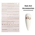 thumbnail image 6 of Tnobhg 1 Sheet Nail Art Stickers 3D 26 English Alphabet Nail DIY Manicure Adhesive Letter Decals Great Stickiness Anti-slip Nail Art Accessories, 6 of 7