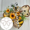 thumbnail image 6 of sunsanly Bee Wreath 14 Inch Bee Shape Garland Wire Wreath Frame for Home Decor And Outdoor Spring Summer Patio Porch Decorations DIY Craft, 6 of 7
