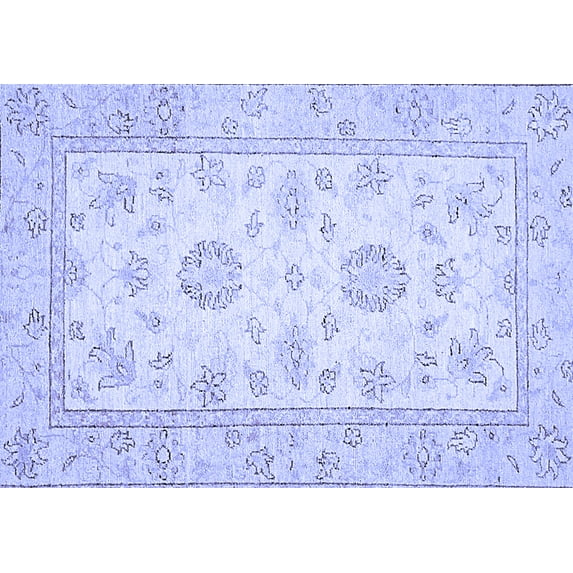 Ahgly Company Indoor Rectangle Oriental Blue Traditional Area Rugs, 2' x 3'