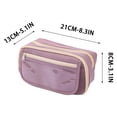 thumbnail image 2 of IPEWLEX Large Capacity Zipper Pencil Case, Versatile Multi-functional Organizer Pouch for Makeup & Electronics, Lightweight Portable Storage Bag Ideal for Office, Travel, and Daily Work, 2 of 5