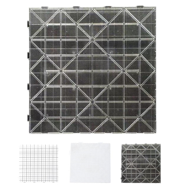 Transparent 104 Pin 2.6mm Square Pegboard, Single Board for Fuse Beads, Pixel Art Board for Bead Craft