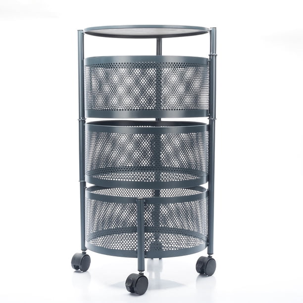 Carrito Organizador de 3 Niveles Hecho de Acero - CARRODARKG - Crown Baccara