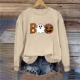 thumbnail image 7 of Jsaierl Halloween Sweatshirts Women Funny Pumpkin Graphic Pullovers Soft Classic Round Neck Long Sleeve Sweater Tops Halloween Party Supplies, Sizes S-2XL, 7 of 7