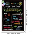 thumbnail image 2 of First Day of School Chalkboard Sign Large Size 10 x 14 Inch Photo Prop Back to School Signs for Kids Reusable and Easy Clean Colorful Wood Chalkboard, 2 of 5
