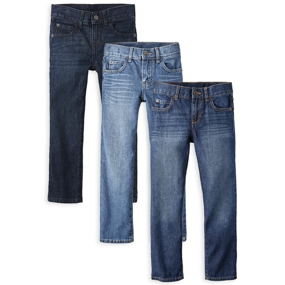 Jeans The Children's Place para niños, básicos, pierna recta, paquete de 3