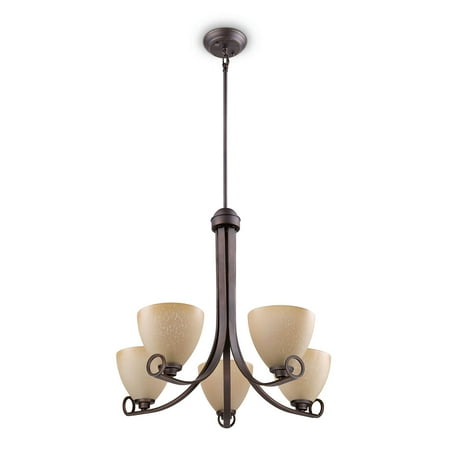 UPC 020389204943 product image for Philips Maurice 5 Light Adjustable Height Suspension Chandelier, Oiled Bronze | upcitemdb.com