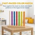 thumbnail image 5 of Color Sorting Stacking Toys, Color Matching Puzzle Game, Wooden Sorting & Stacking Toys for Family Game Night, Easter Basket Stuffers, 5 of 8