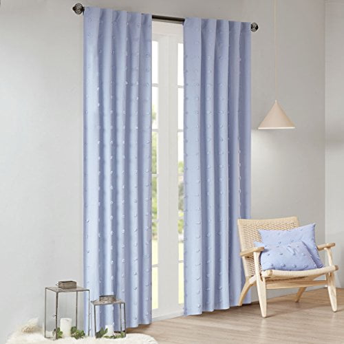 Urban Habitat Brooklyn Cotton Jacquard Pom Pom Rod Pocket/Back Tab Window Panel Pink 42" x 95"
