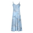 thumbnail image 3 of Generic Women's Summer Maxi Dress Casual V-Neck Sleeveless Bohemian Spaghetti Strap Floral Long Maxi Dress, 3 of 4