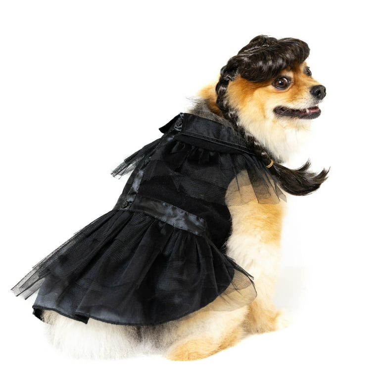 Vibrant Life Halloween Gothic Girl Costume for Dogs and Cats, Black, Small