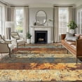 thumbnail image 2 of 5x8 Area Rugs for Living Room, Brown Gray Non Slip Area Rugs for Kitchen Bedroom Entryway, Farmhouse Abstract Gradient Wooden Grain Washable Carpet Runner Rug Floor Mats for Bedroom Home Decor, 2 of 9