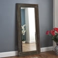 thumbnail image 3 of POSHIONS 58"x24" Wood Full Length Mirror Rustic Wall Mirror, Rectangle, Home Decor, Dark Brown, 3 of 8