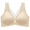 Beige White, variant on Women’s Plus Size Seamless Comfort Bra – Wireless Full Coverage, Semi-Fixed Pads, High Side Support, Smoothing U-Back, 5×4 Hooks Black 3XL