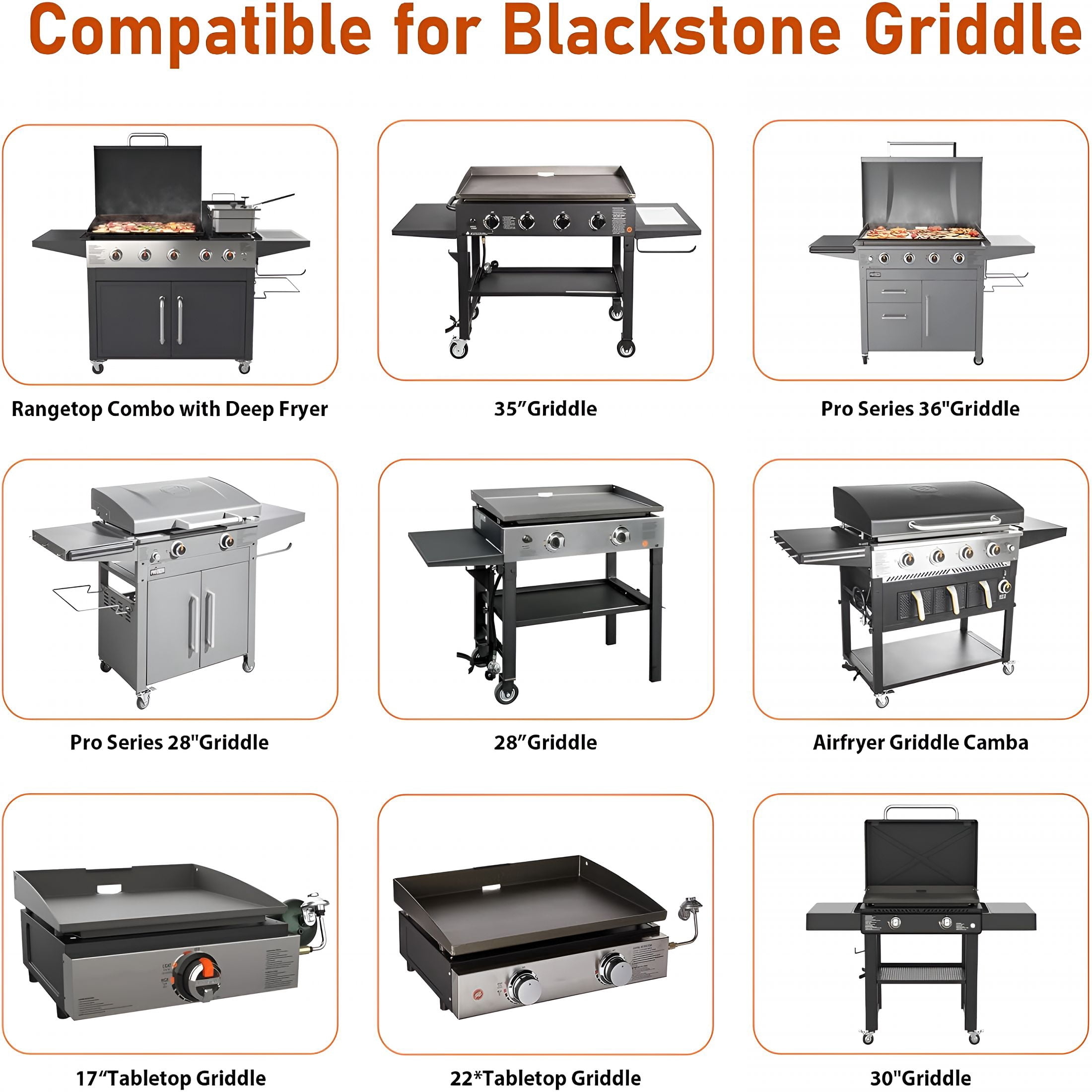 ACDANC 50-Pack Griddle Accessories for Blackstone - Grease Cup Liners Compatible with Blackstone 5017 Griddle, Aluminum Foil Drip Pan Disposable Grease Catcher Tray for 17, 22, 28, 36 Inch