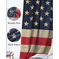 thumbnail image 3 of Red American Flag Kitchen Curtains Retro USA Flag Watercolor Cafe Short Curtains for Bathroom Blackout Window Curtain Grommet Small Window Treatment Tier Drapes for Bedroom Living Room 52"x45"x2, 3 of 9