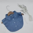 thumbnail image 2 of Fashion Choker Necklace Women Peter Pan Detachable Lapel Half Shirt Blouse Fake Denim, 2 of 8