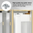 thumbnail image 4 of 60" x 80" Sliding Pocket Doors Tempered Frosted Glass Closet Door with Frame & Hardware Kit Included, Interior Double Doors Easy Assembly，White, 4 of 7
