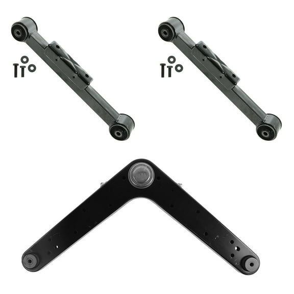 TRQ Control Arms Rear Upper Lower Kit Set of 3 for 02-07 Jeep Liberty PSA62946
