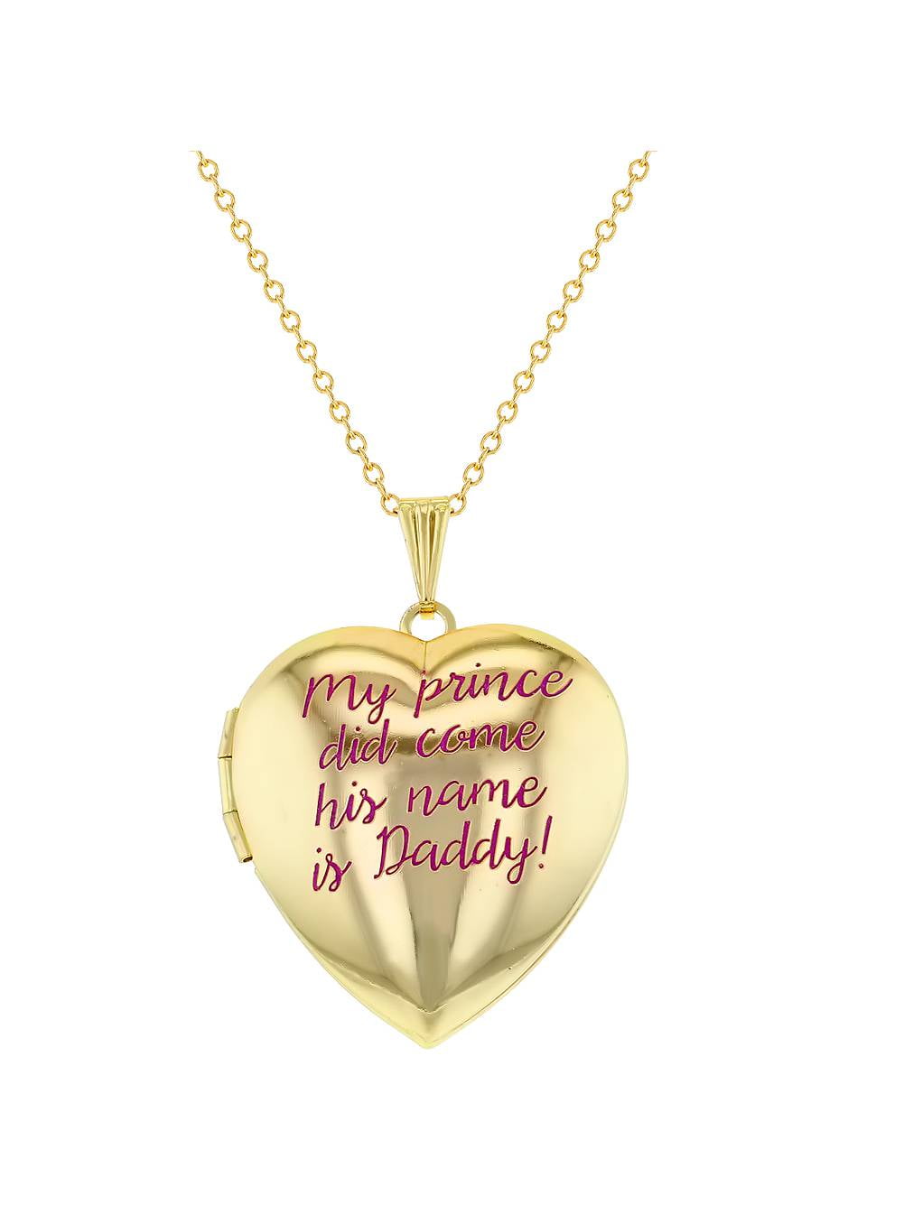 In Season Jewelry Heart Shaped Photo Locket Pendant Necklace Kids