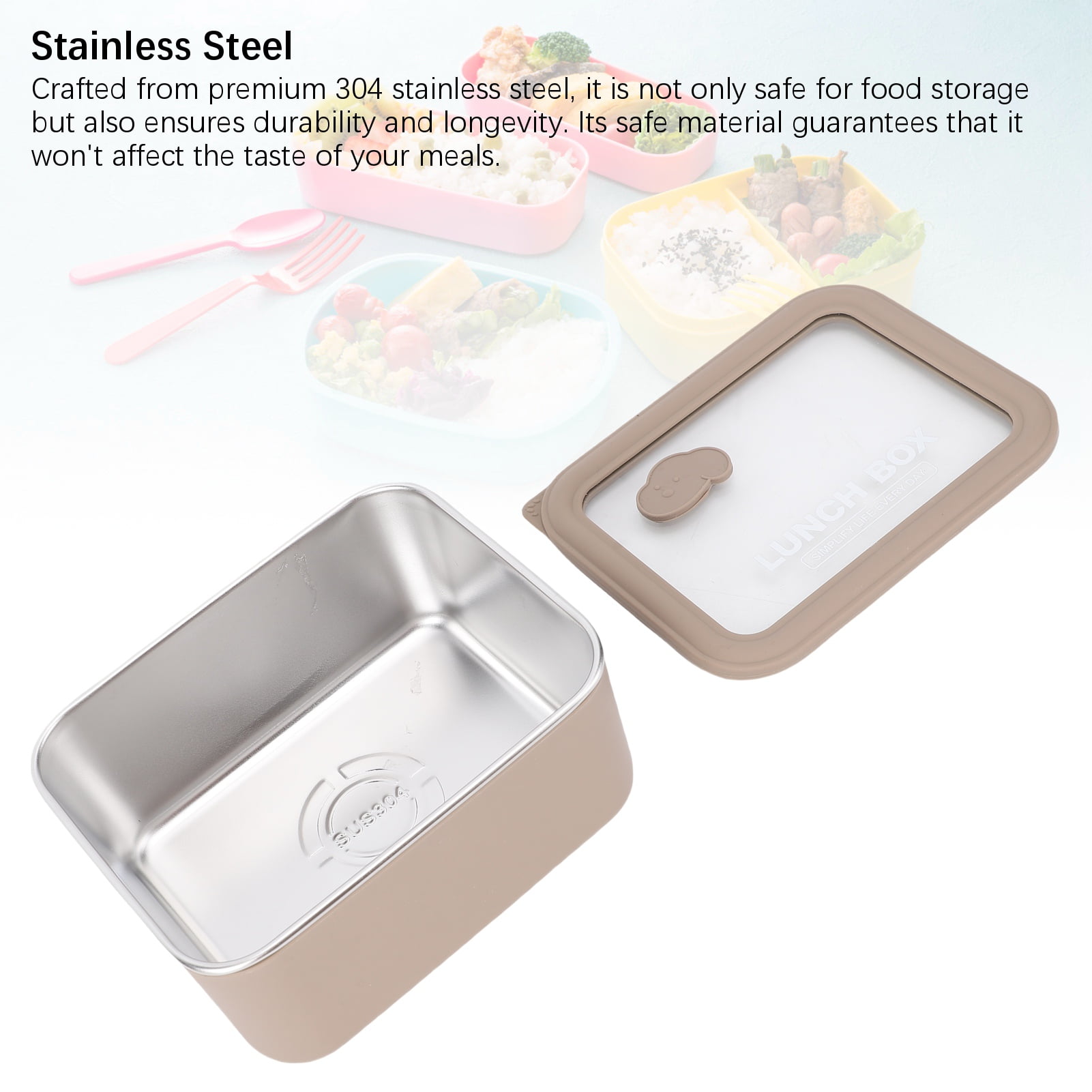 Riousery Stainless Steel Reusable Lunch Boxes