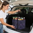 thumbnail image 5 of Collapsible Car Trunk Organizer with Handles 600D Oxford for Car Kitchen and Home Storage, Purple Rhombus Pattern 13× 10.2×10.8inch, 5 of 6