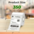 thumbnail image 5 of 4" x 6" Direct Thermal Labels, 350 Pcs/1 Rolls Shipping Labels Roll for Shipping & Mailing, Commercial Grade Perforated White and Permanent Adhesive, Compatible with Most Thermal Printers, 5 of 8