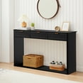 thumbnail image 5 of PHOYAL Fluted Black Console Table with 3 Drawers, Entryway Table with Storage Shelf, Narrow Wood Sofa Table for Hallway Living Room, 5 of 8
