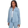 thumbnail image 4 of Alfred Dunner Womens Petite Classic Fit Denim Jacket, 4 of 5