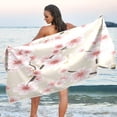 thumbnail image 7 of GZHJMY Japanese Flowering Cherry Beach Towel - Lightweight Compact Oversized Travel Towels - Super Absorbent Quick Dry Towel for Swimming Camping Holiday（9）, 7 of 7