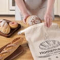 thumbnail image 5 of 2 Pack Beeswax Bread Bags for Sourdough,Reusable Organic Linen Beeswax Bread Bag for Homemade Sourdough 17 x 12.6 Inches Food Storage Cloth Bag – Freezer-Friendly & Freshness Preservation, 5 of 6