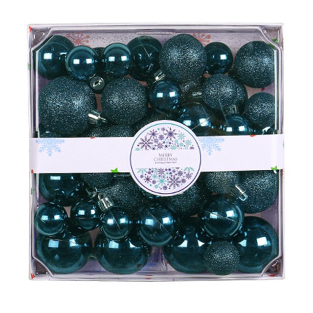 CSChome Christmas Ball Set 44Pcs Unbreakable Colorful Christmas Ball Pendant Set for Festive Party Decoration
