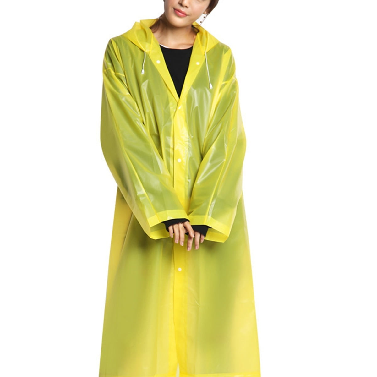 Portable Raincoats for Adults Disposable Rain Ponchos with Buttons