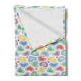 thumbnail image 2 of Love Soft Flannel Fleece Throw Blanket, Patchwork Style Hearts White Backdrop Dreamy Fantasy Display Romantic Valentines, Cozy Plush for Indoor and Outdoor Use, 60" x 80", Multicolor, by Ambesonne, 2 of 5