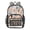 Blue Flowers and Pink Leaves, variant on PVC Transparent Backpacks Clear Backpack for Travel and Outings Blue and White Flower Pattern